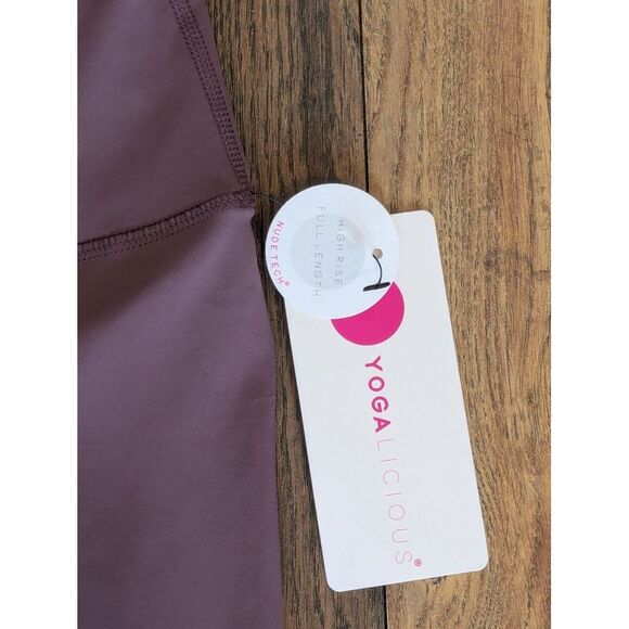 Yogalicious Lux‎ High Rise Ankle Length Leggings Pants Women's XS Purple Yoga - Picture 4 of 6